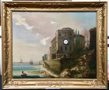 Unique Rare O C Painting W Clock Music Box Jul 15 2018