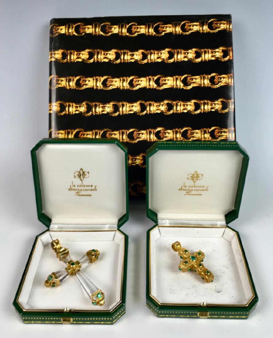 Pair of Alvaro & Correnti Italian 18K Crucifixes (1 of 9)