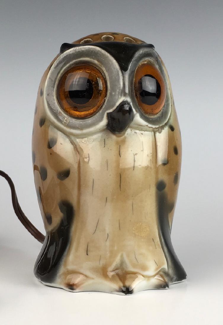 German Porcelain Owl Perfume Lamp (1 of 4)
