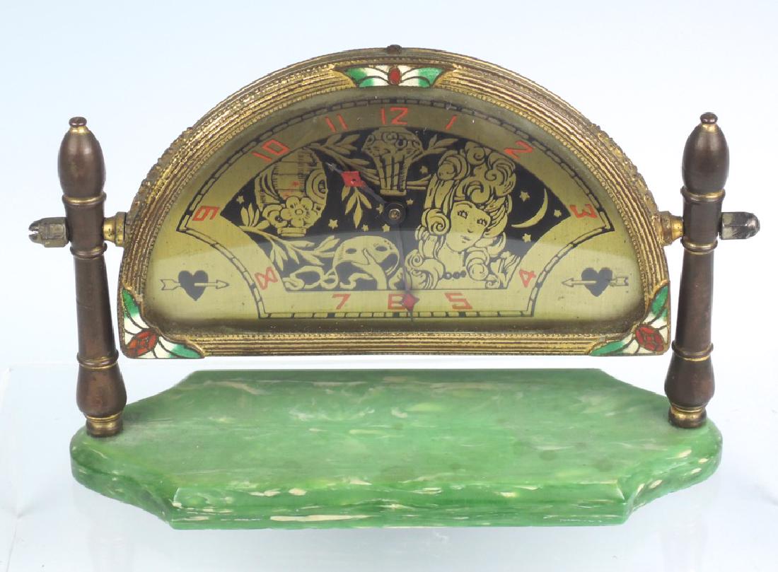 Art Deco Scenic Desk Clock (1 of 2)