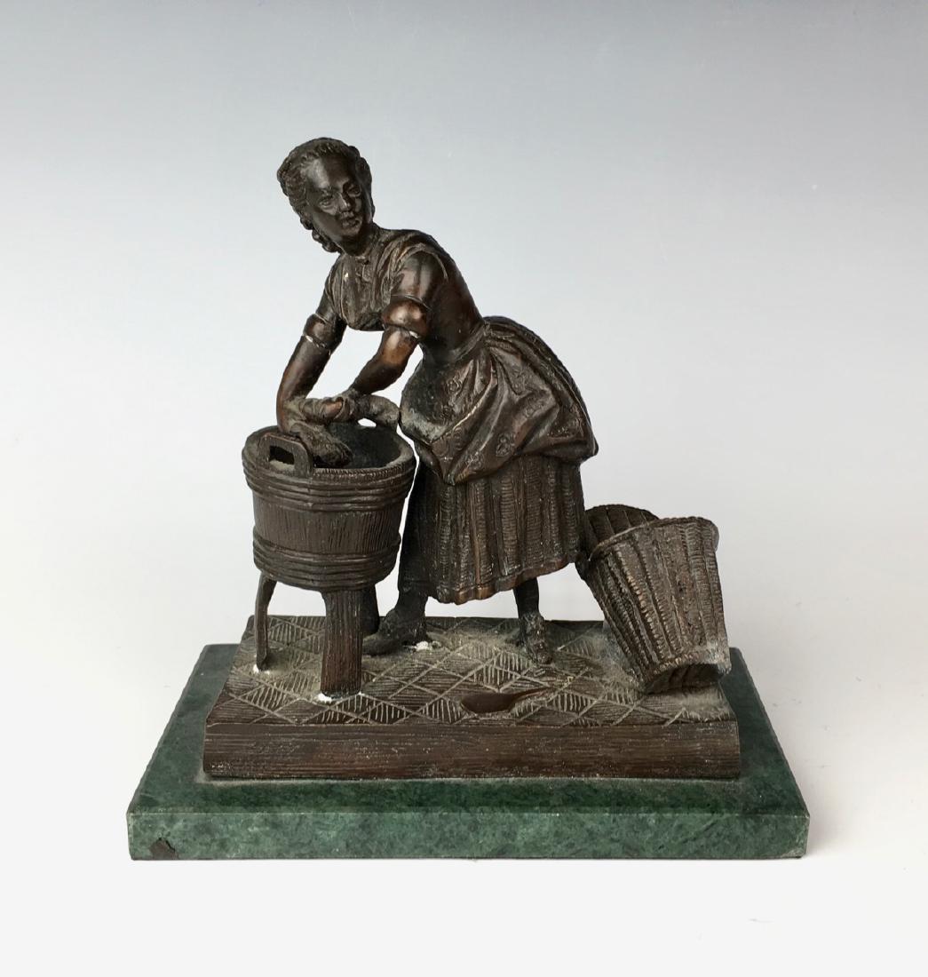 Antique Bronze Match Holder and Striker (1 of 2)