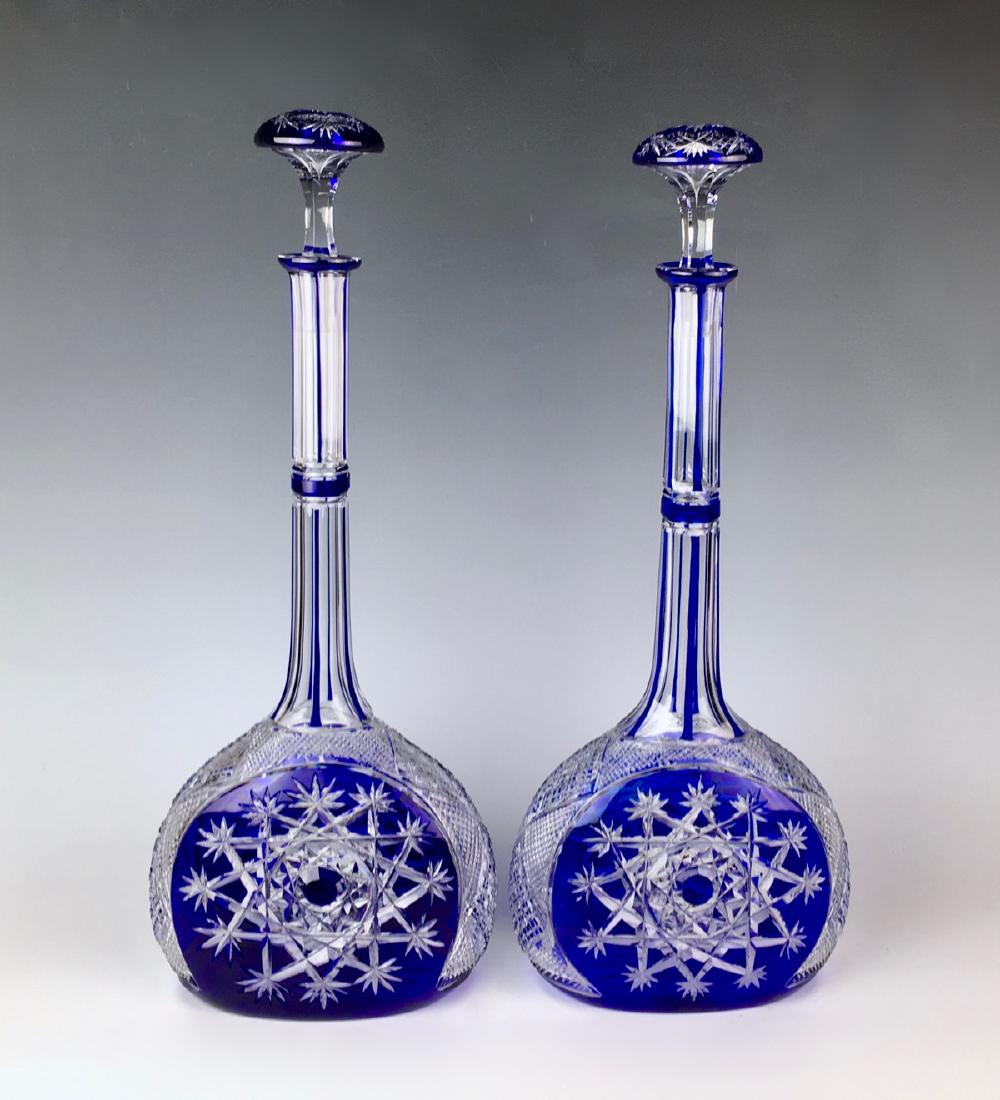 Pair of Baccarat Cut Crystal "Tsar" Decanters