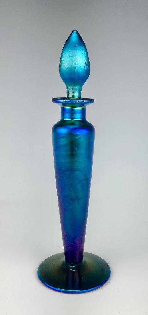 Steuben Blue Aurene Perfume Bottle (1 of 3)