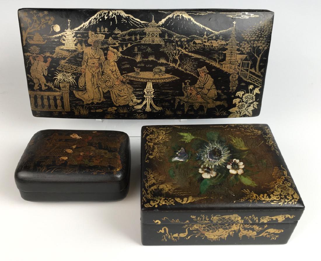 Group of 3 Japanese Lacquerware Boxes (1 of 4)