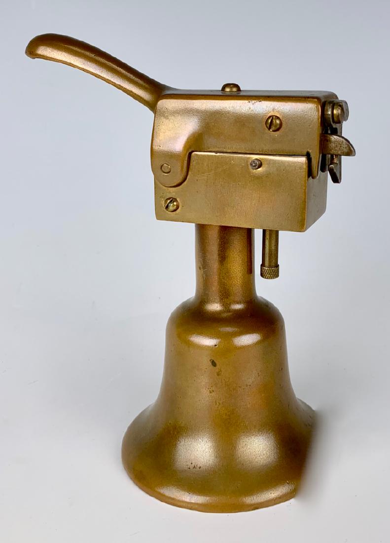 Unusual Guinco Automatic Bronze Bell Lighter (1 of 5)