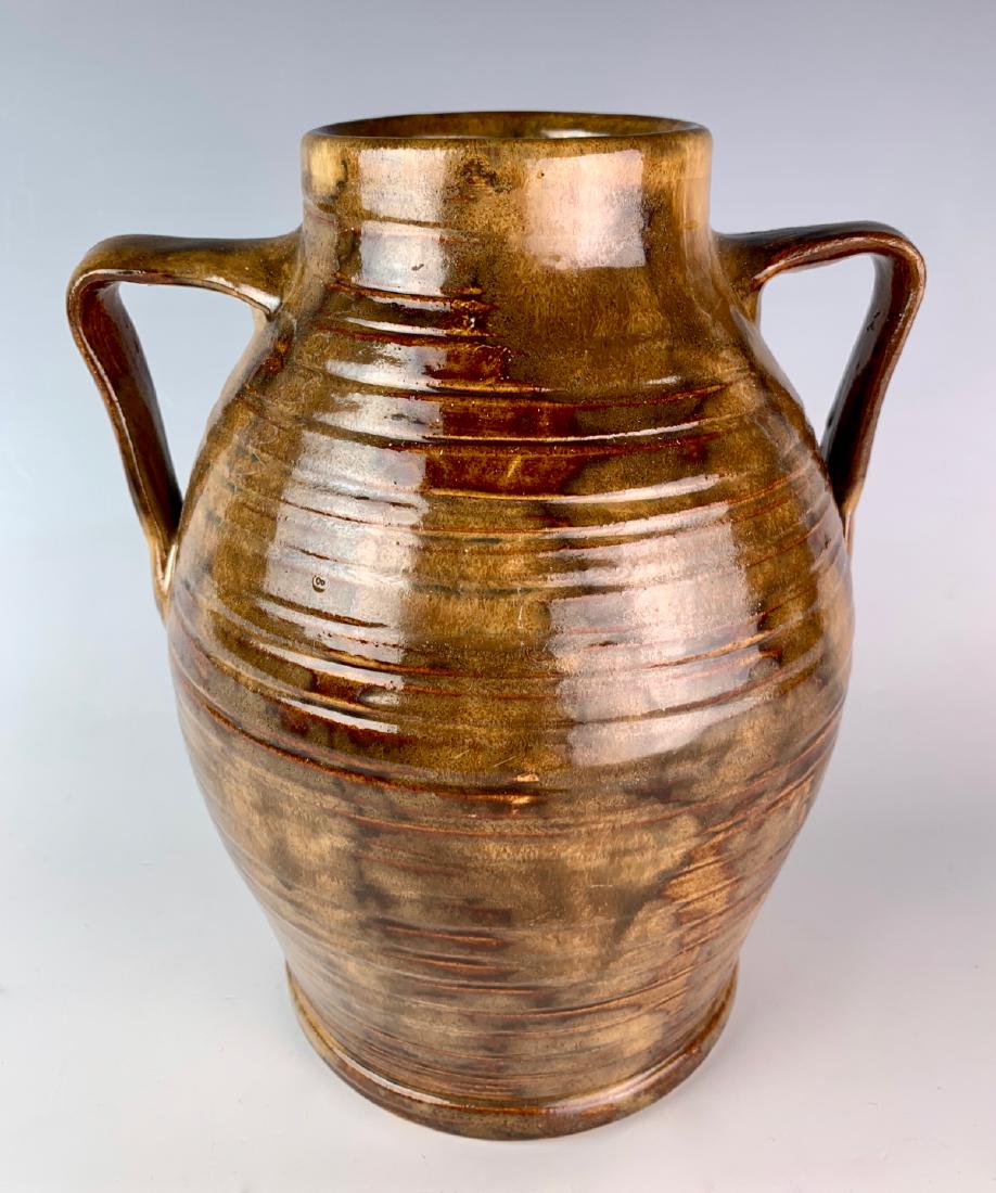 Fulper Double Handled Vase with Mottled Glaze (1 of 4)