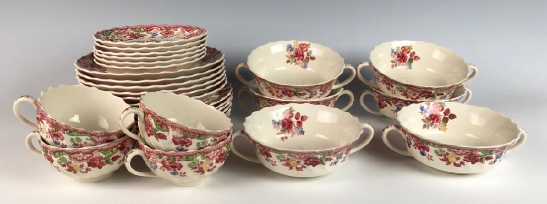 28p Copeland Spode "Spode's Bouquet" Luncheon Set (1 of 4)