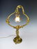 Sgd. Jonchery Art Nouveau Bronze Nude Figural Lamp