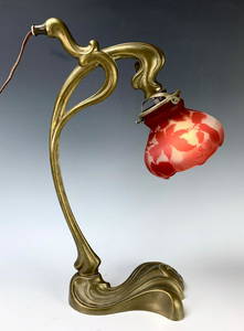 Galle Art Nouveau Desk Lamp C. 1900