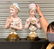 Pair Large Antique Bisque Busts with Cat & Birds - 4