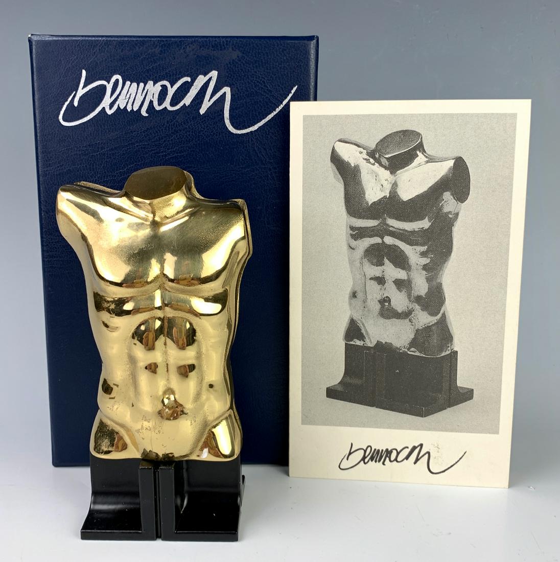 Berrocal "The Epigrastic Torso" Opus 377 1989: Nude male by Miguel Ortiz Berrocal (1933-2006), sculpture signed and numbered in box with certificate and original box, 0039/5000, Spanish sculptor who worked in Italy and was famous for his puzzle sc