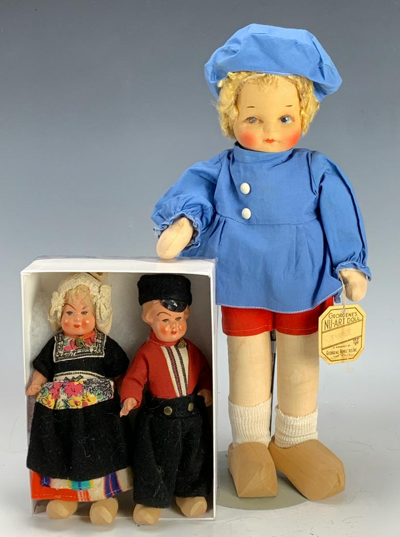 Georgene Nu-Art Doll & Pair of Dutch Dolls (1 of 4)