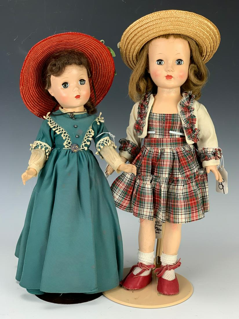 2 Hard Plastic Dolls in Vintage Outfits (1 of 4)