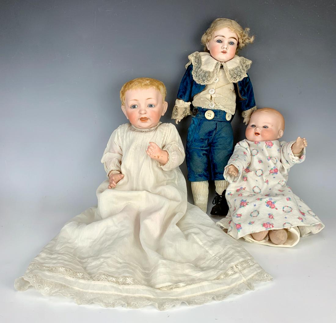 3 Antique Bisque Head Dolls, Including a Kestner (1 of 7)