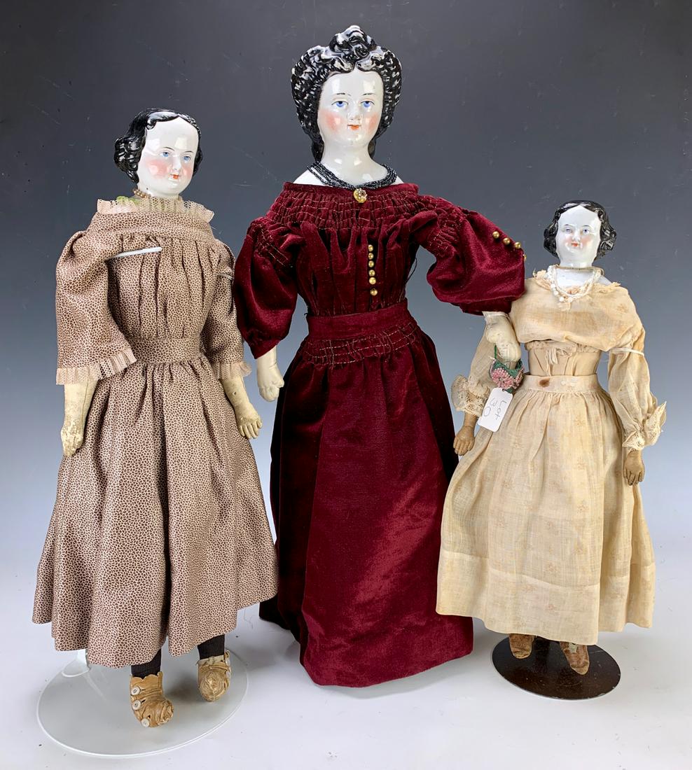 3 German China Dolls with Some Damage (1 of 4)