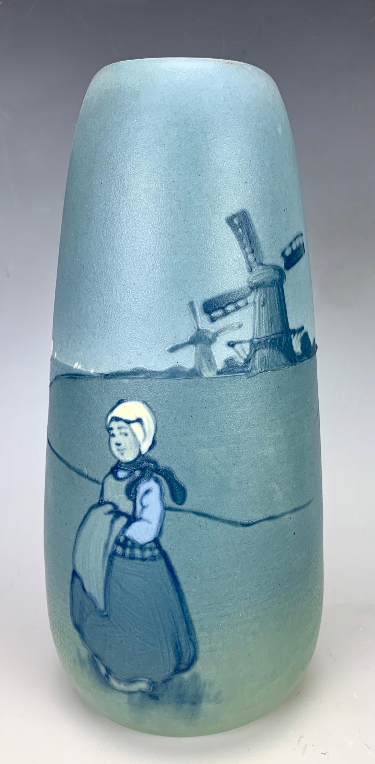 Weller Pottery Dresden Scenic Vase Artist Signed (1 of 4)