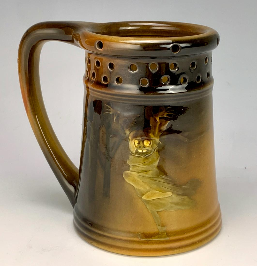 Rookwood, Harriet E. Wilcox Goblin Puzzle Mug C.1895 (1 of 3)