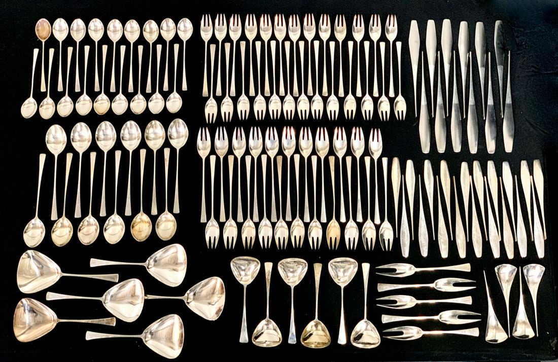 130pc. Dansk "Tjorn" Sterling Flatware Service (1 of 1)