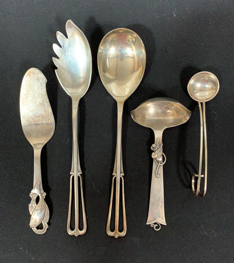 5 Carl M. Cohr Sterling Denmark Serving Pieces (1 of 4)