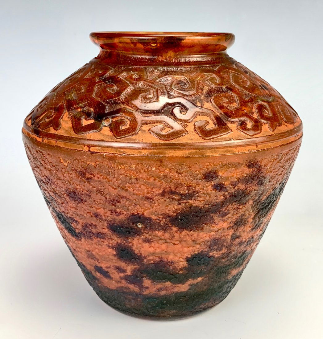 Daum Nancy Art Deco Acid Cut Vase (1 of 2)