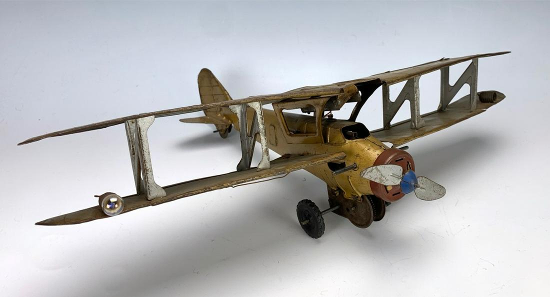 Tipp & Co. Clockwork Toy Biplane w/ Folding Wings (1 of 6)