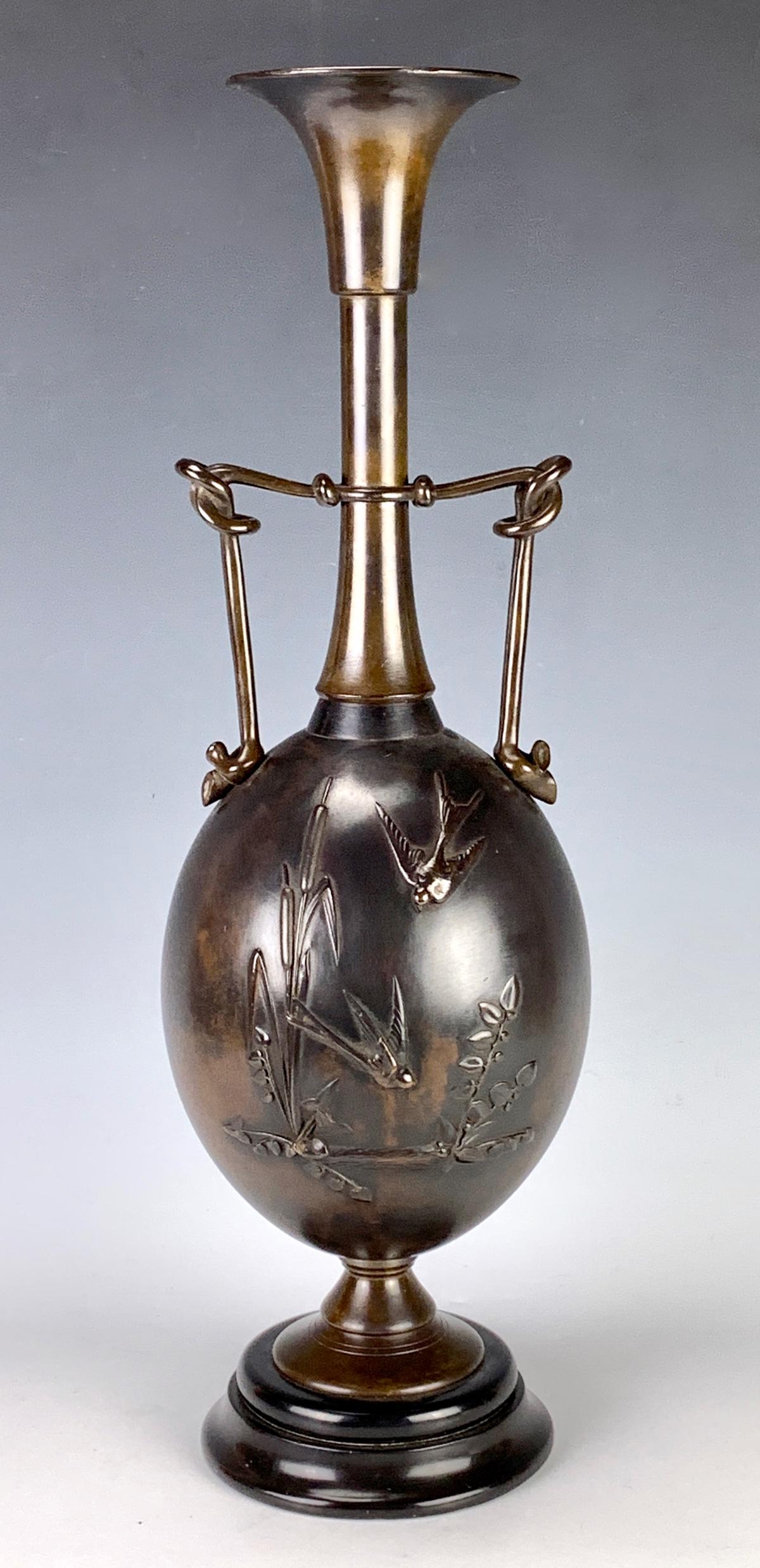 Tall Bronze "Barbedienne" with Handles & Birds (1 of 6)