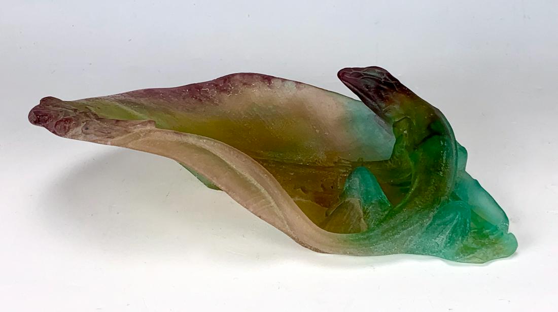 Rare Daum Nancy Pate De Verre Lizard Dish (1 of 2)