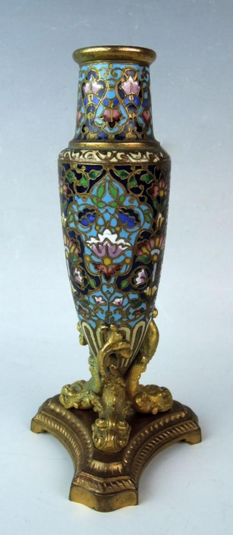 Champleve Enamel & Dore Bronze Bud Vase (1 of 2)