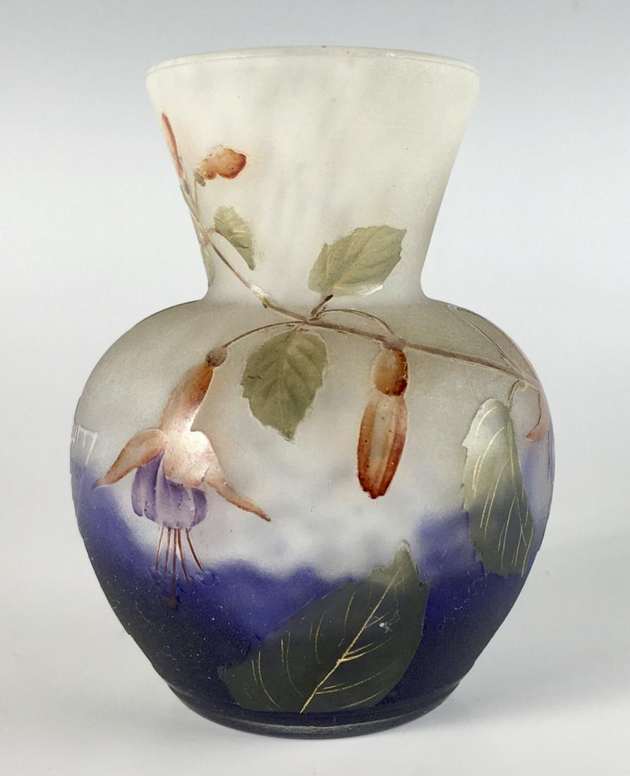 Daum Nancy Cameo "Fuchsias" Vase (1 of 5)
