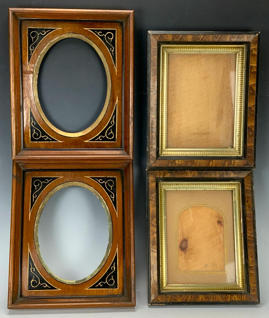 Two Pairs Victorian Walnut Frames C.1880 (1 of 3)