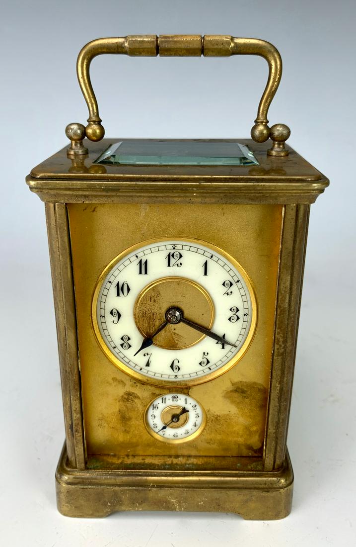 Vintage Carriage Clock with Bell & Second Dial (1 of 3)