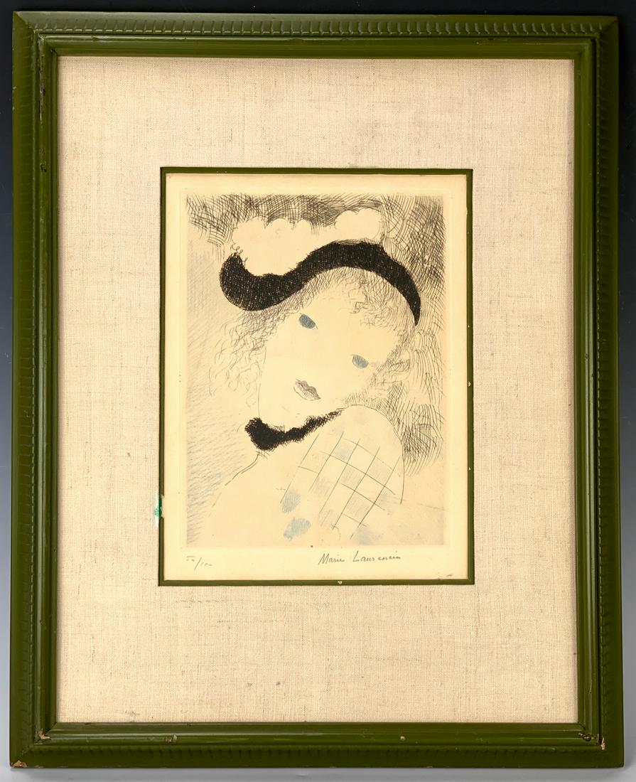 Signed Marie Laurencin Etching of a Lady (1 of 2)