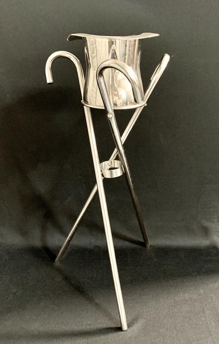 Silver Plate Top Hat Champagne Ice Bucket (1 of 2)