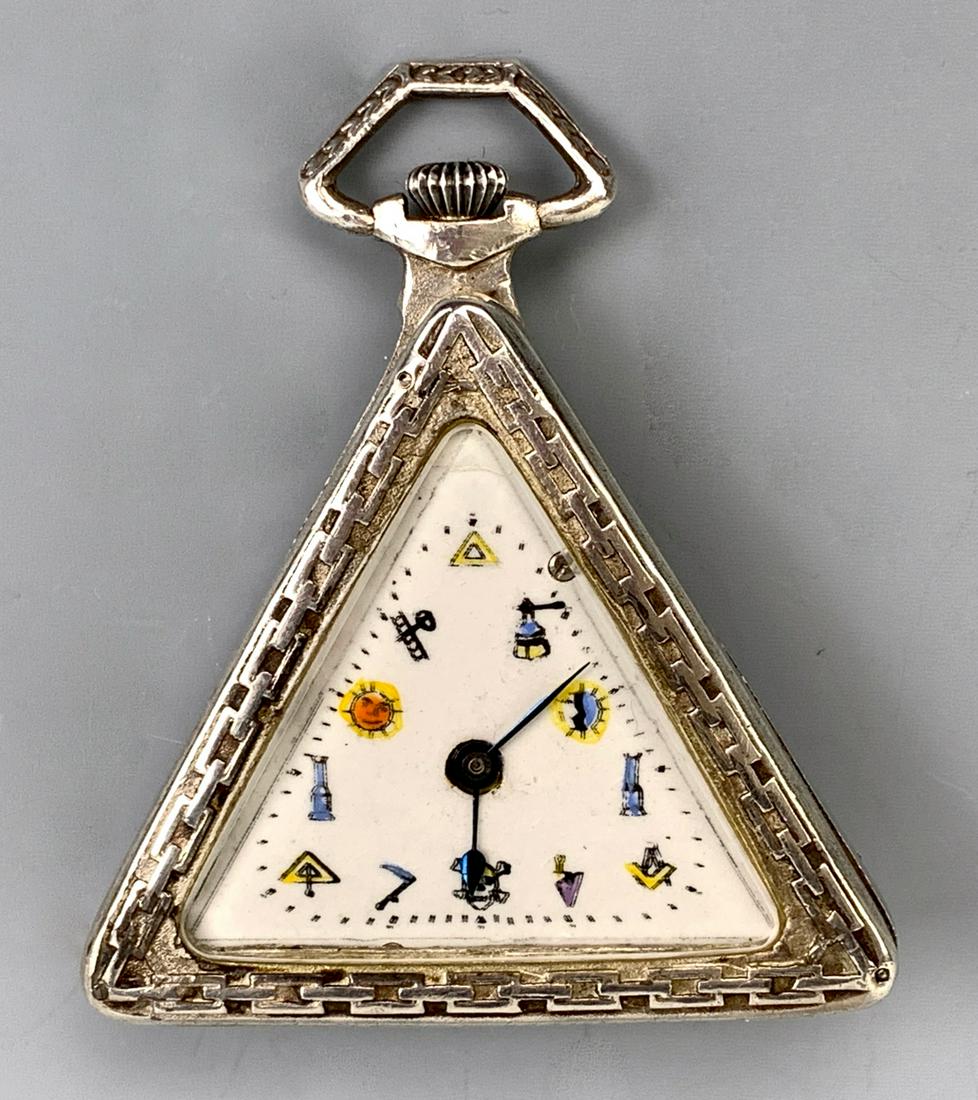 Masonic Pocket Watch with Sterling Case by Benrus (1 of 5)