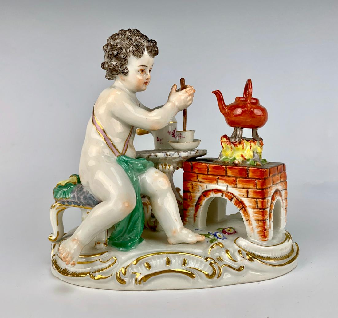 Meissen "Fire" Porcelain Figurine 19th C. (1 of 5)