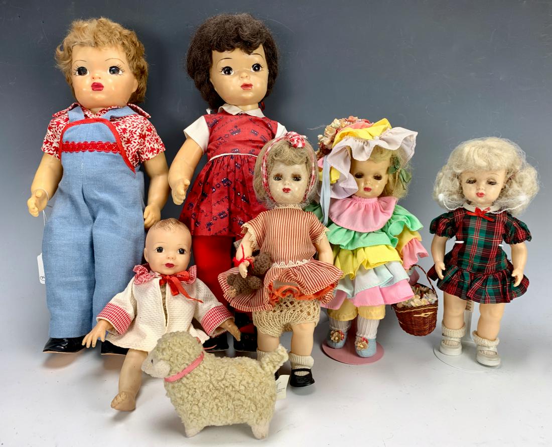 4 Vintage Hard Plastic Dolls by Various Makers (1 of 2)