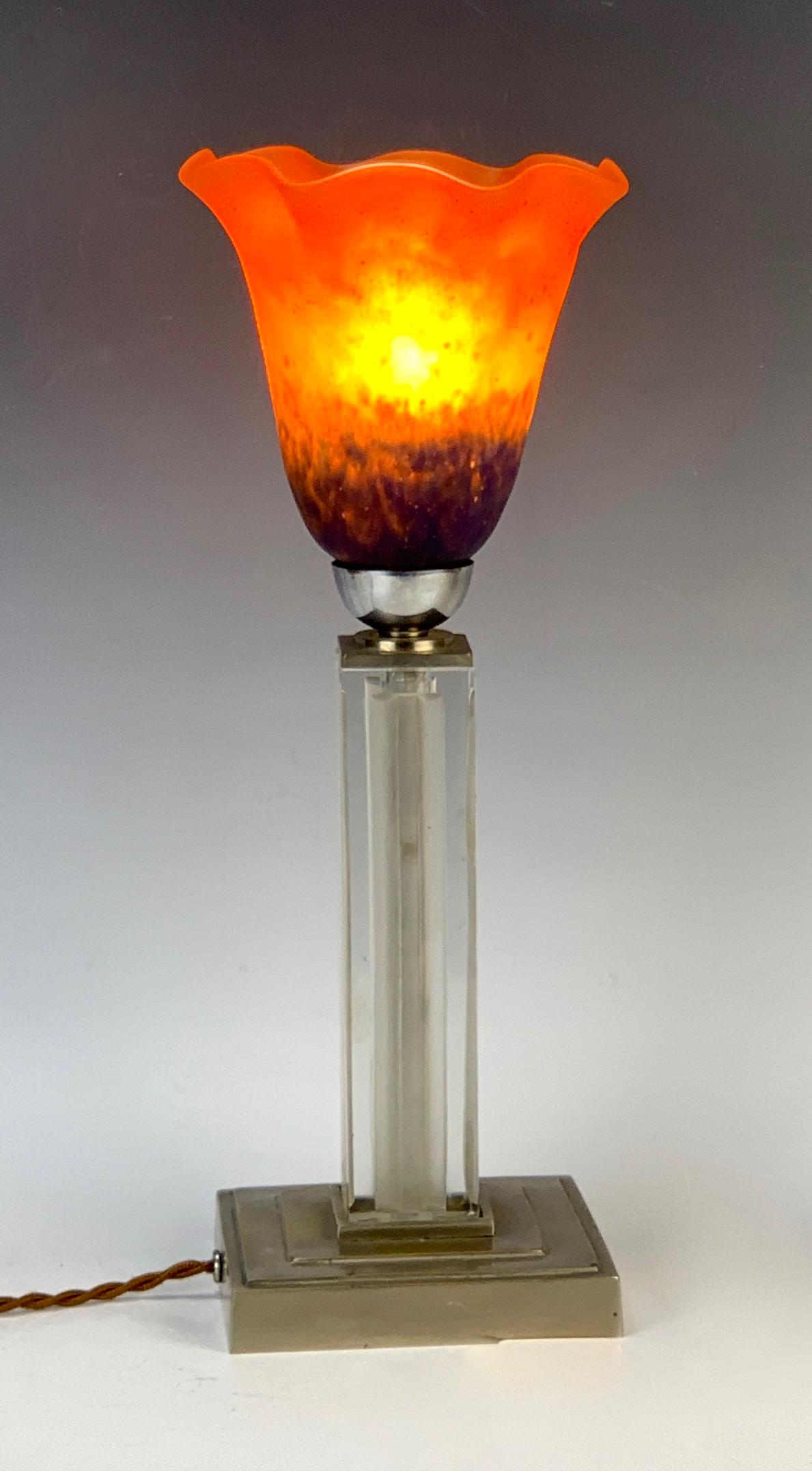 French Art Deco Lamp Signed Hettier & Vincent (1 of 2)