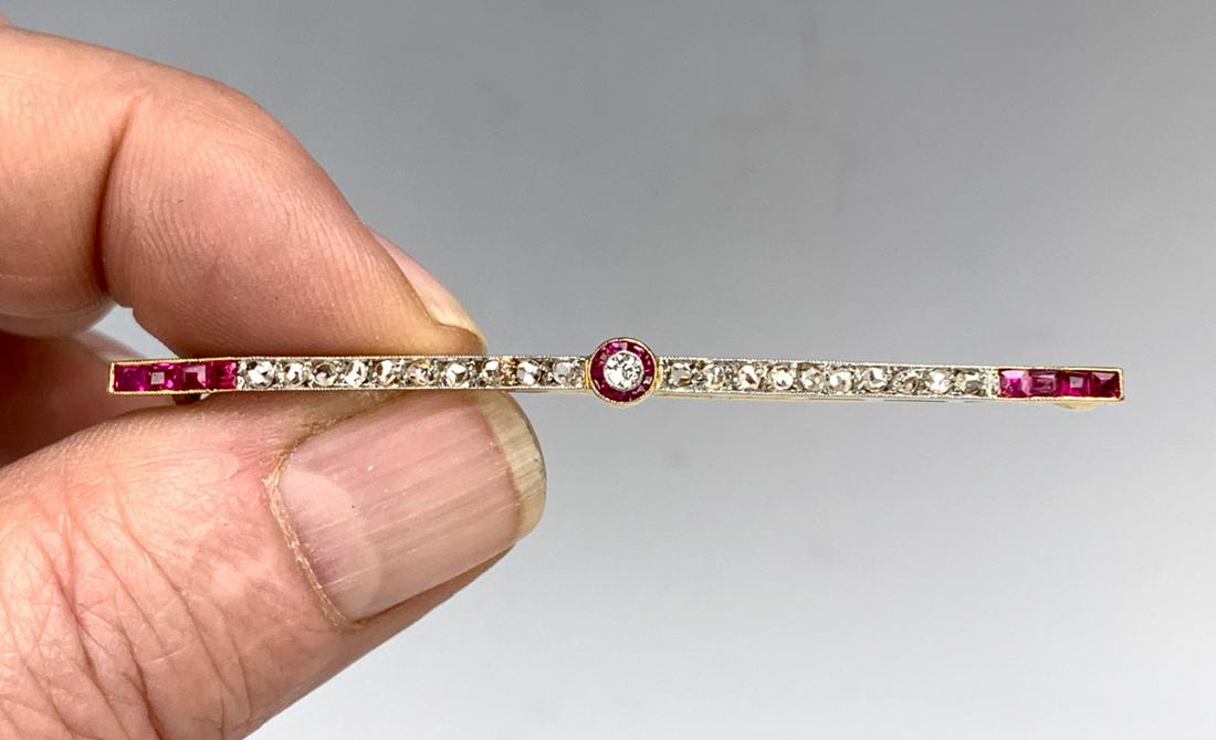 18k and Platinum Pin C. 1910 (1 of 1)