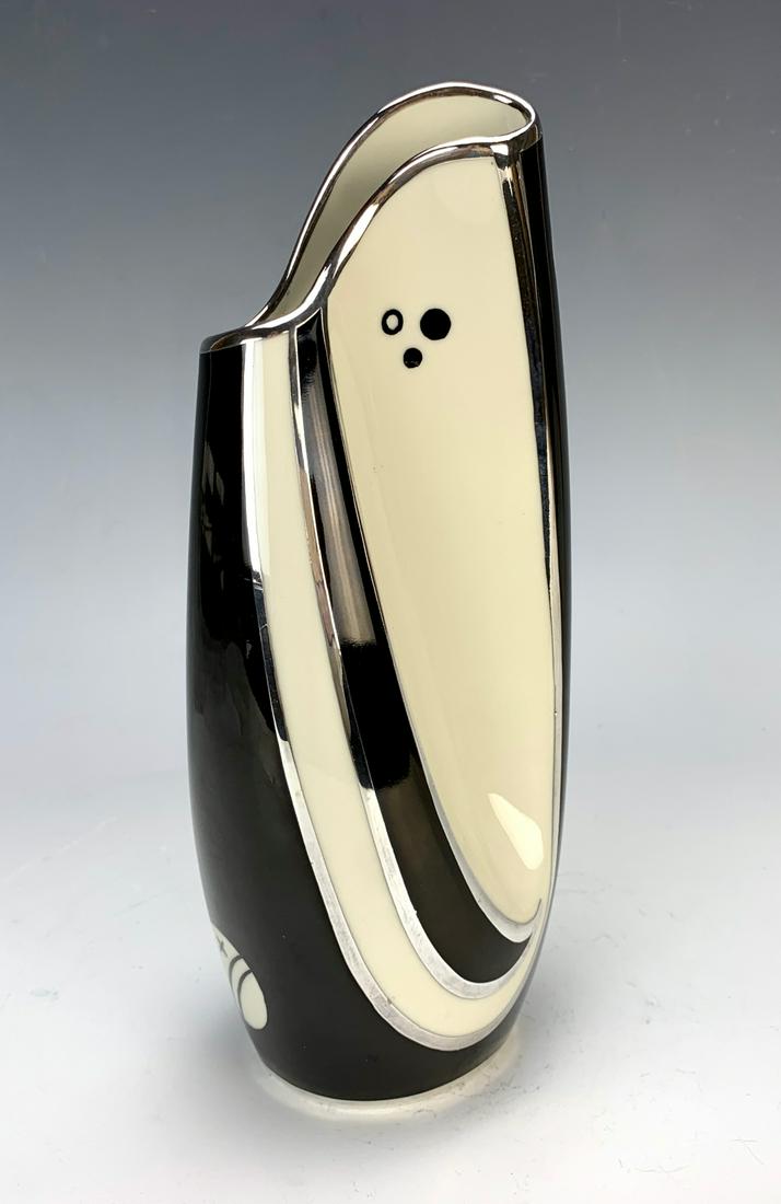 Art Deco Silver Overlay Bavarian Vase (1 of 5)