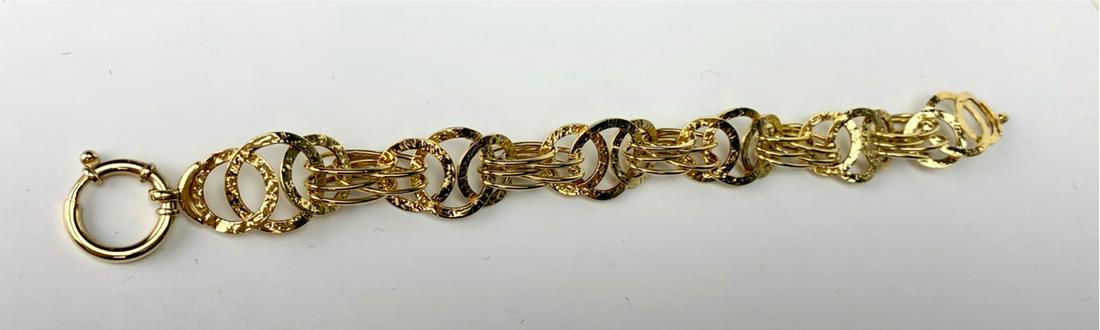 14k Yellow Gold 7" Circle Link Bracelet (1 of 1)