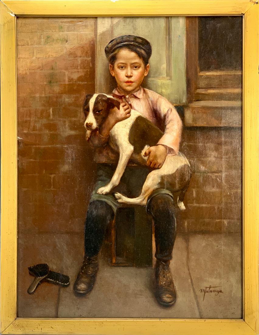 Michele Falanga(1870-1942) "Shoeshine Boy" C.1910 (1 of 4)