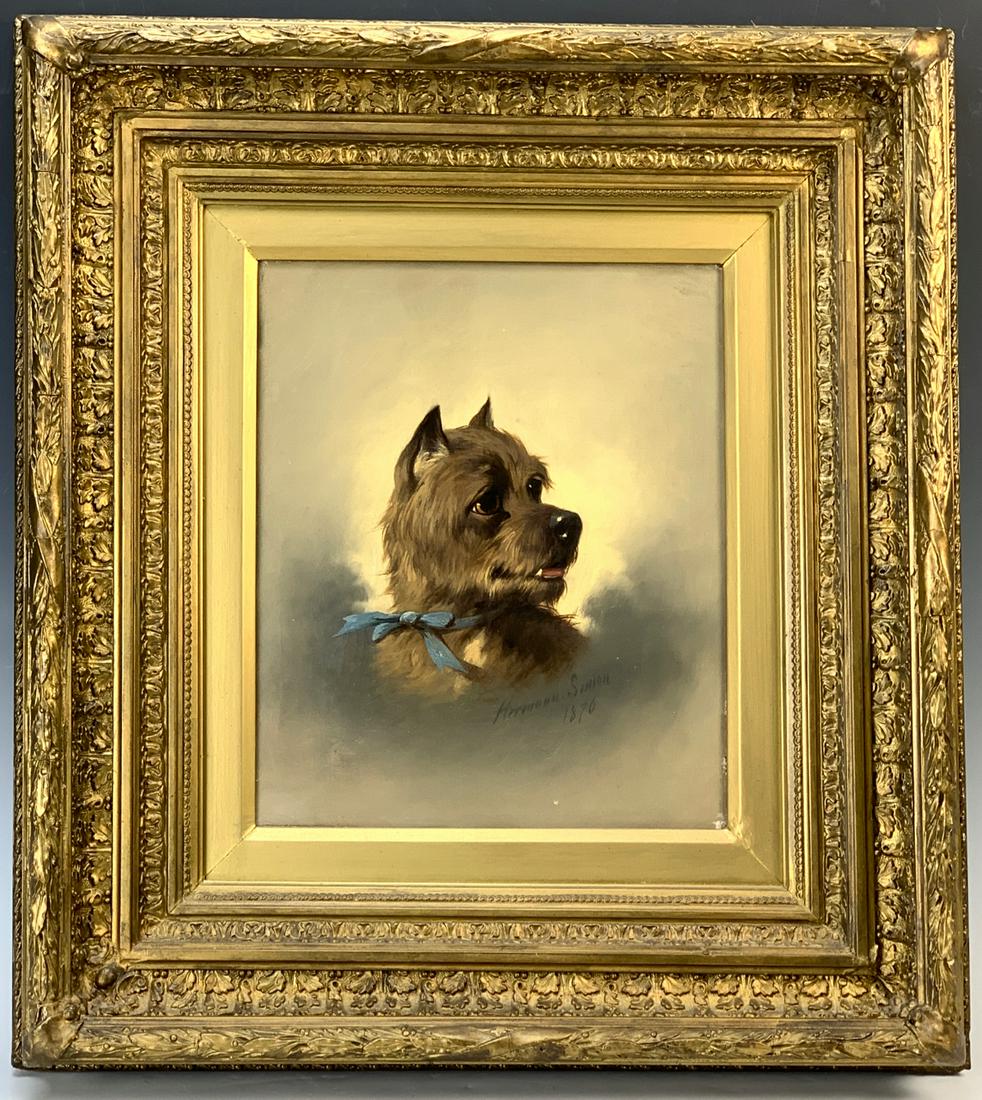 Hermann Gustav Simon (1846-1895) "Terrier" 1876 (1 of 4)