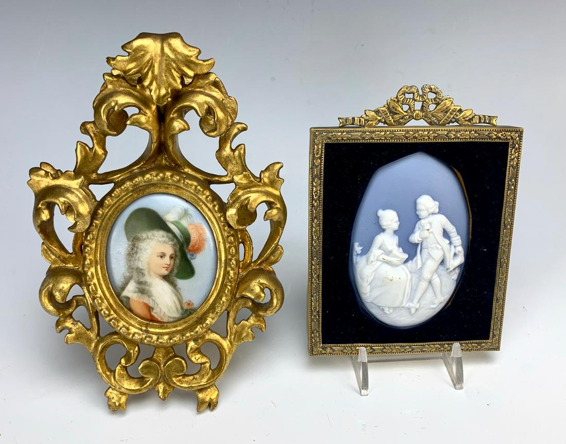 Pair of Antique Miniatures C.1900 (1 of 1)