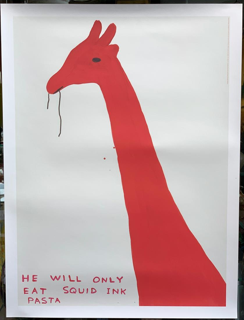 David Shrigley "He Will Only Eat Squid Ink Pasta" (1 of 2)