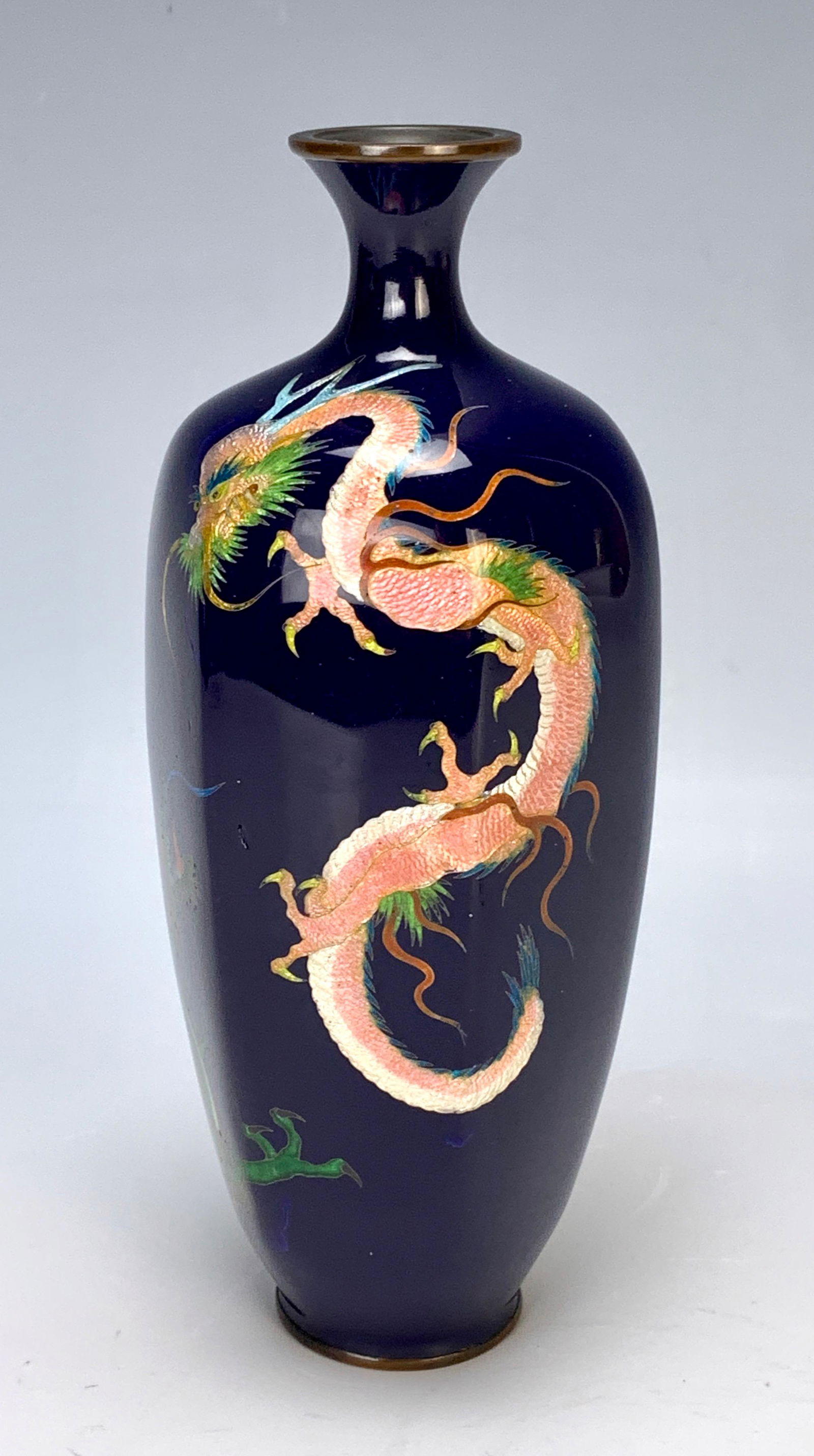 Japanese Hexagonal Dragon Vase (1 of 4)