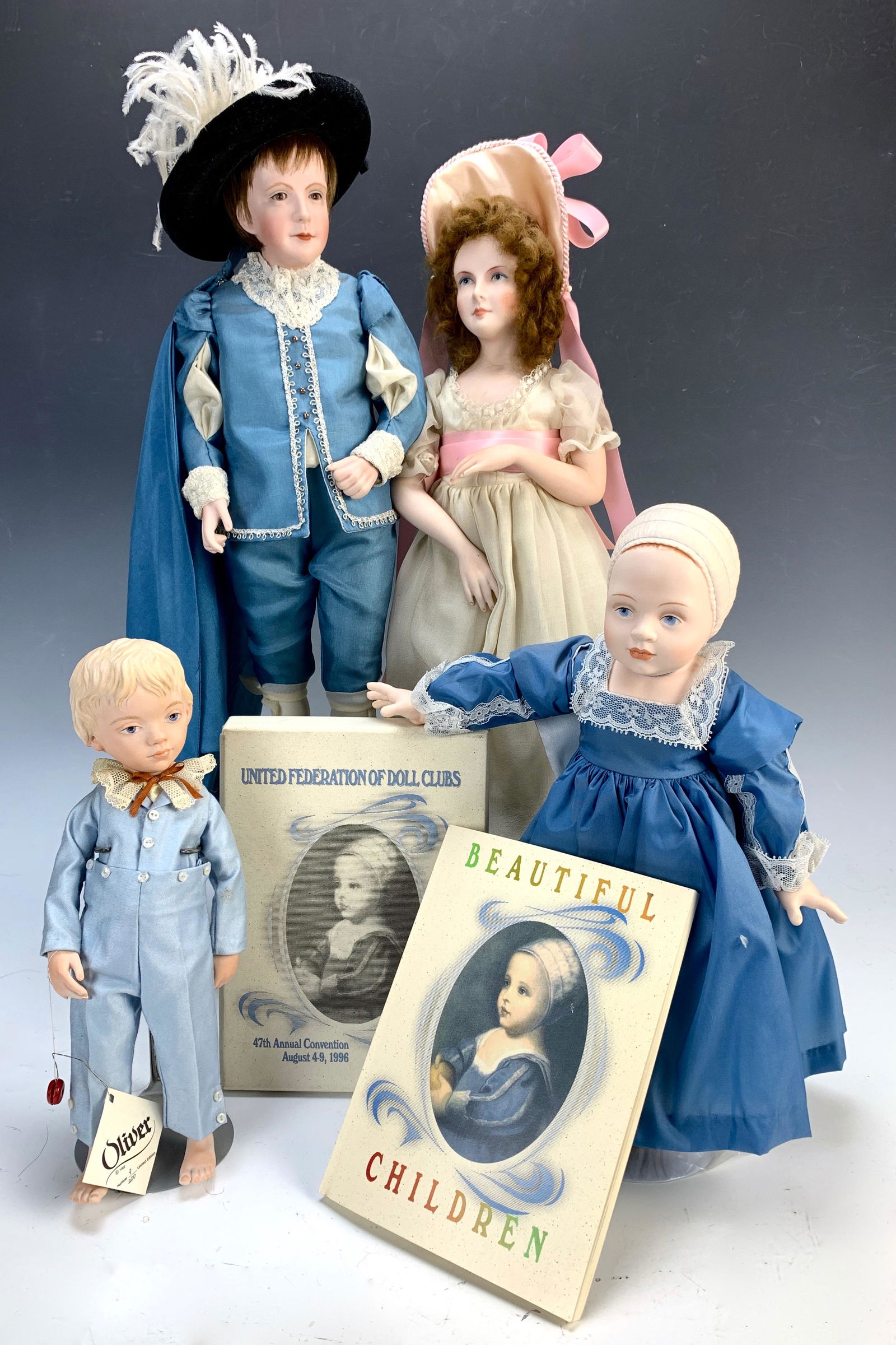 Lot of 4 Bisque Artist Dolls (1 of 1)