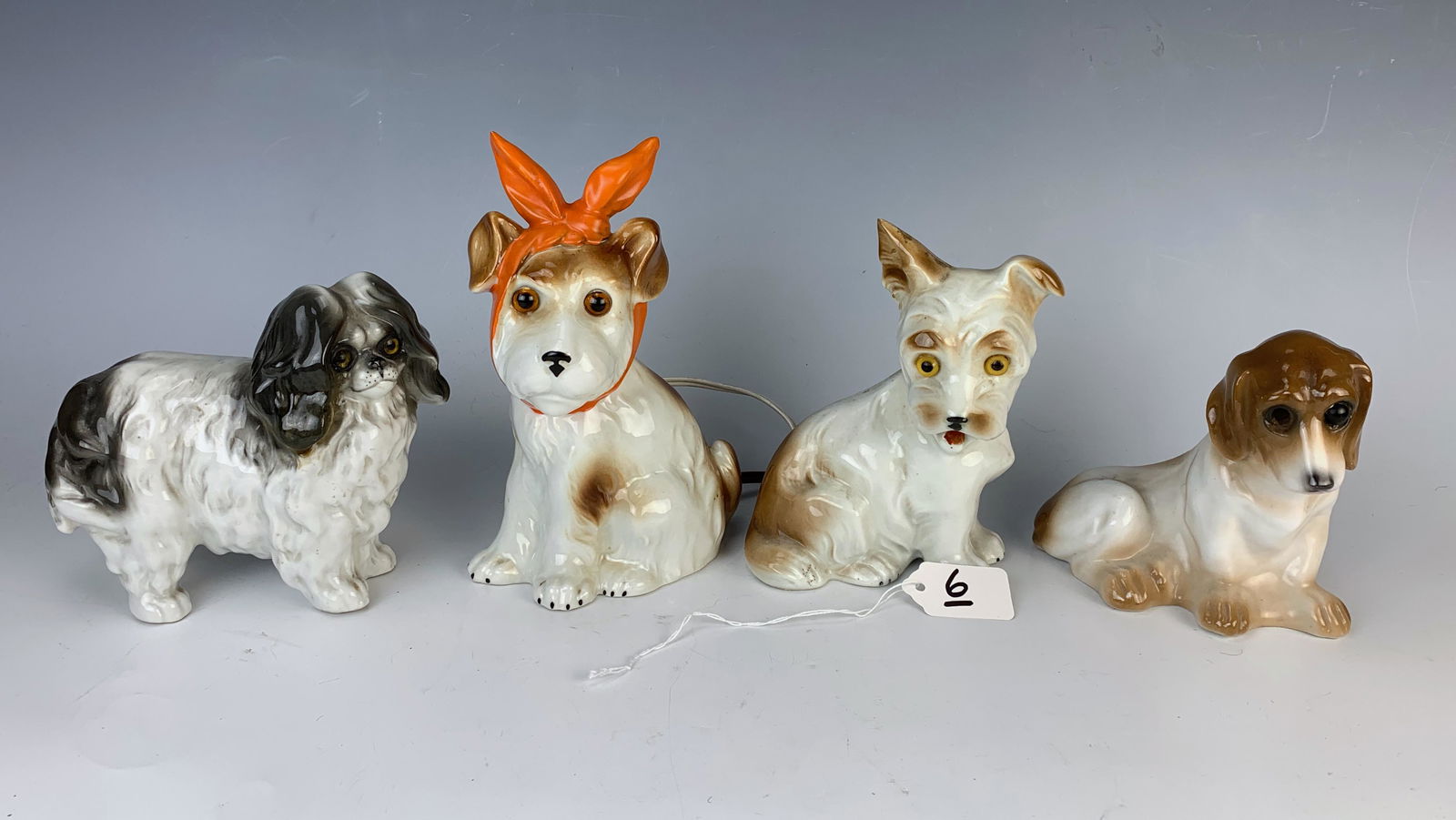 Four Vintage Figural Dog Perfume Lamps (1 of 2)