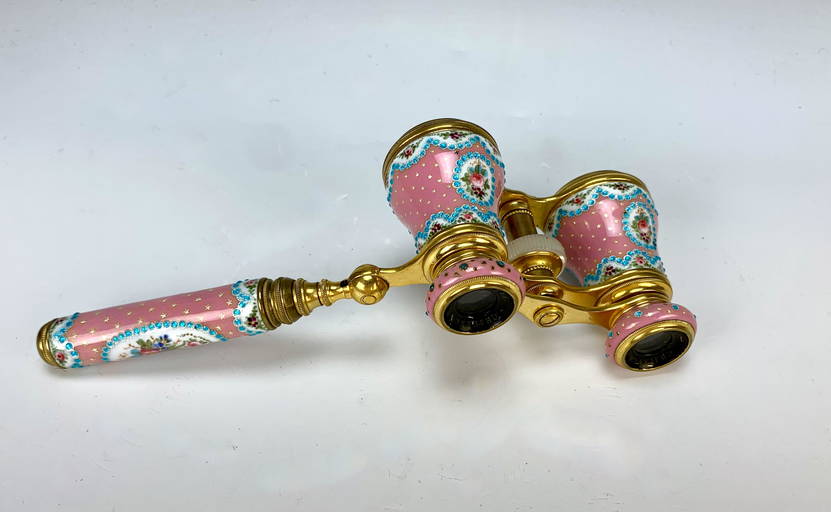 Late 19th C French Enamel Opera Glasses (0041) on Jun 12, 2022