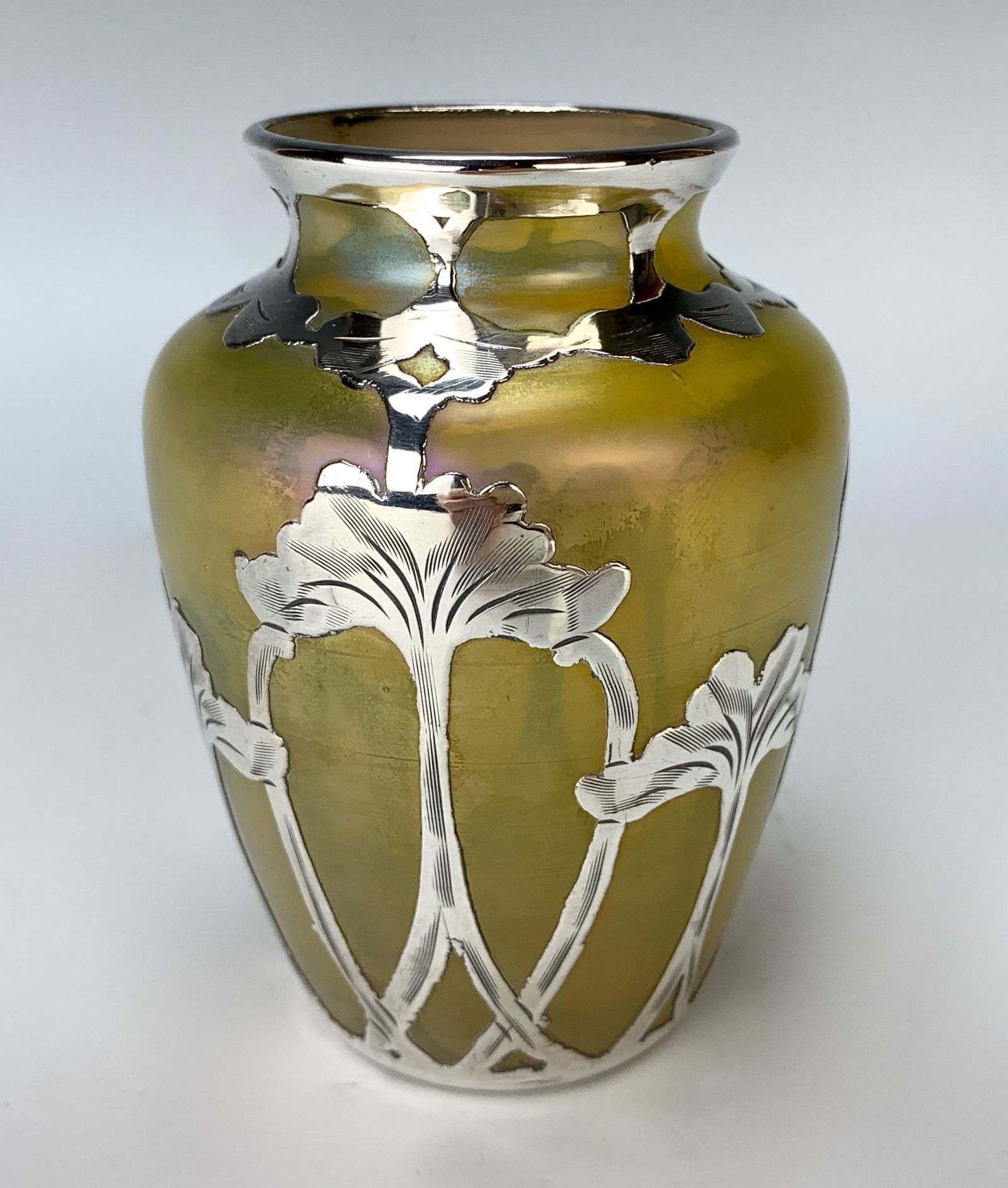 Loetz Iridescent Translucent Vase (1 of 4)