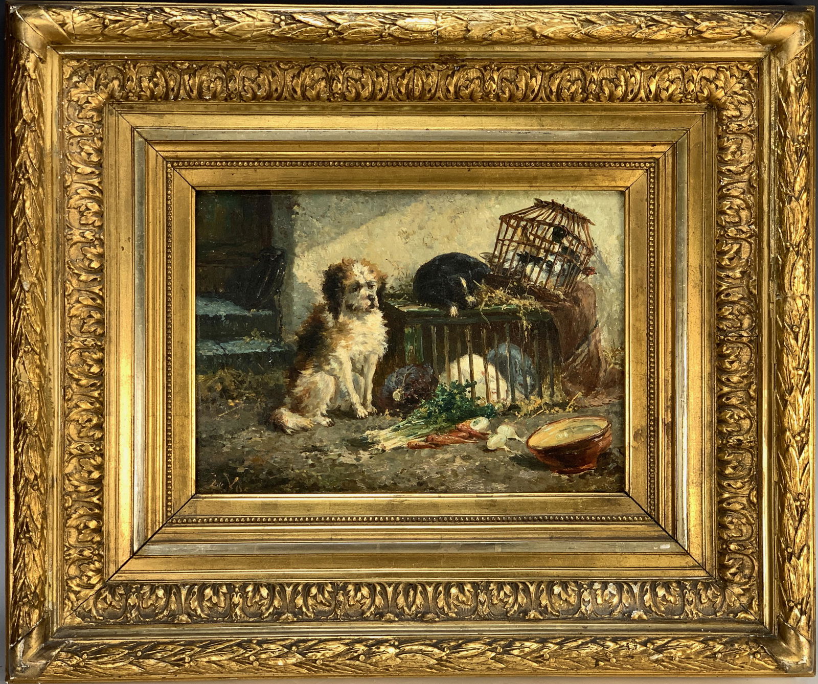 Vincent DeVos Antique Dog Painting (1 of 4)